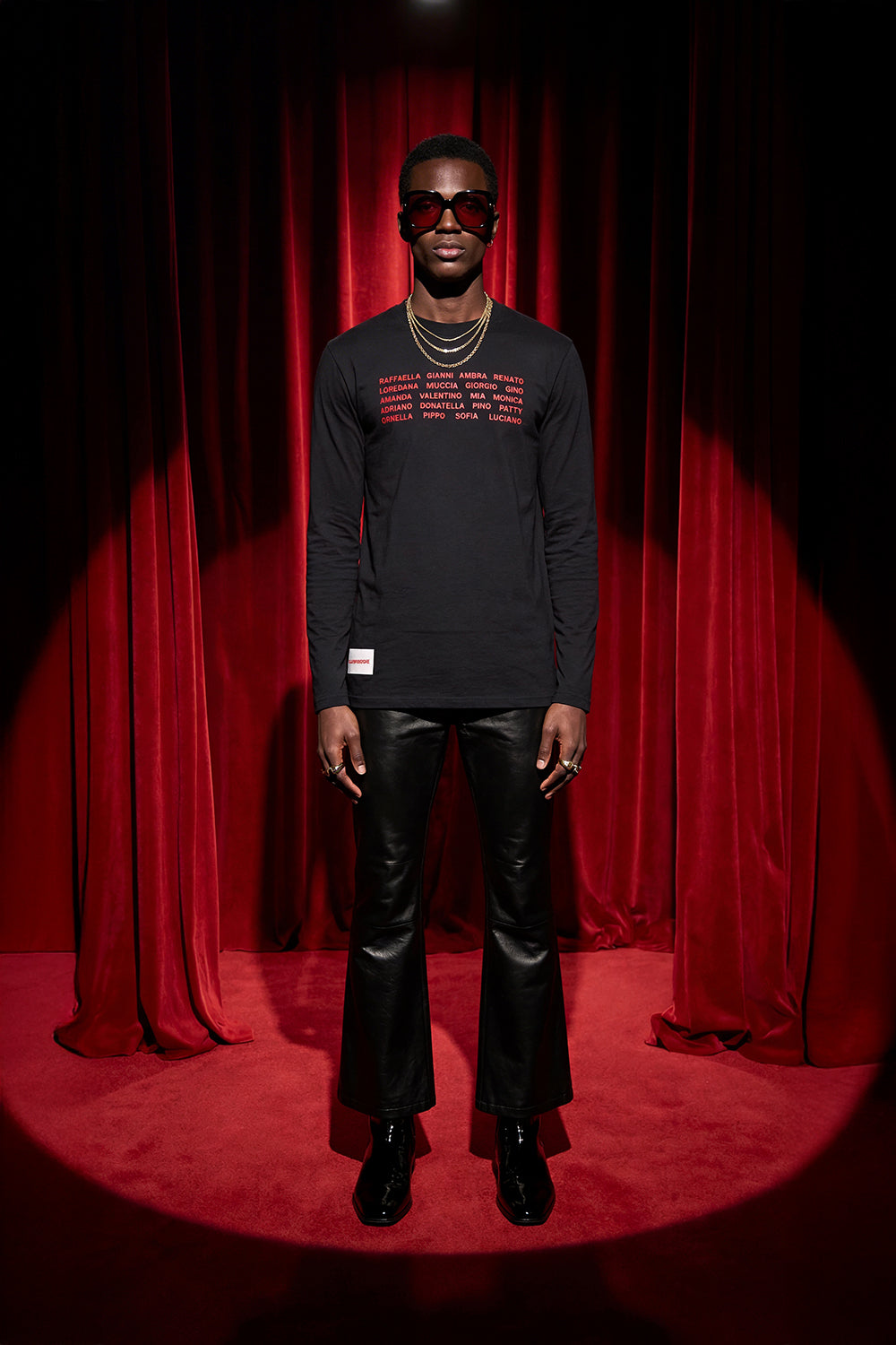 Italian Icons Long-Sleeve Tee Black