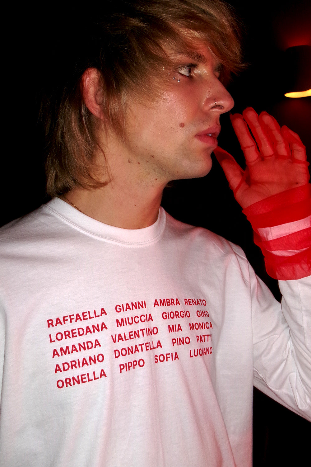 Italian Icons Long-Sleeve Tee White